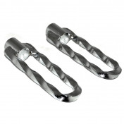 REPOSE PIED CYCLO PILOTE U TORSADE ACIER CHROME POUR PEUGEOT 103/MBK 51 (PAIRE) -SELECTION P2R- 3701213419685