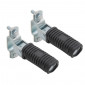 REPOSE PIED CYCLO PASSAGER FIXATION BRAS CARRE POUR PEUGEOT 103 RCX-SPX/MBK 51 PASSION NOIR (PAIRE) -SELECTION P2R- 3700948082218