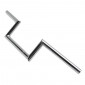 GUIDON CYCLO Z BARRE LISSE ADAPTABLE PEUGEOT 103/MBK 51 ACIER CHROME HAUTEUR 100mm -SELECTION P2R- 3701213401024