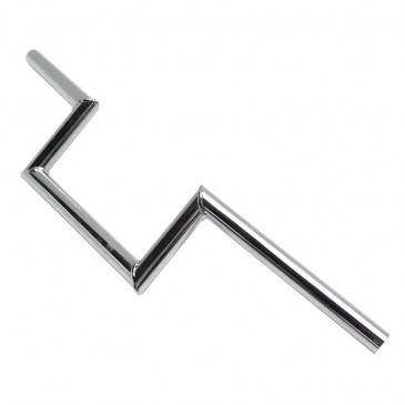 GUIDON CYCLO Z BARRE LISSE ADAPTABLE PEUGEOT 103/MBK 51 ACIER CHROME HAUTEUR 100mm -SELECTION P2R- 3701213401024