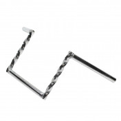 HANDLEBAR FOR MOPED (Z TWISTED-HANDLEBAR) STEEL -CHROME- H 200mm FOR PEUGEOT 103/MBK 51 -SELECTION P2R- 3701213400966