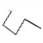 HANDLEBAR FOR MOPED (Z TWISTED-HANDLEBAR) STEEL -CHROME- H 200mm FOR PEUGEOT 103/MBK 51 -SELECTION P2R- 3701213400966
