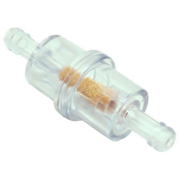 FUEL FILTER CYLINDRICAL PLASTIC TRANSPARENT Ø 6 mm (SOLD BY UNIT)
