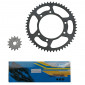 KIT CHAINE ADAPTABLE DERBI 50 SENDA DRD 2002>2005 420 14X53 (ALESAGE 105mm) (DEMULTIPLICATION ORIGINE) -P2R- 3700948060797