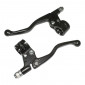 LEVIER/POIGNEE DE FREIN CYCLO ALU COURT M84 SIMPLE FIXATION NOIR (PAIRE) -SELECTION P2R- 3700948112175