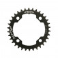 CHAINRING FOR E/BIKE- 4 Arms - SINGLE 36T. Ø104 BLACK - for BROSE MICHE - ALU 707 8057013344128