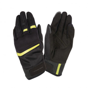GLOVES- SPRING/SUMMER TUCANO PENNA BLACK/YELLOW FLUO T 8 (S) (APPROVED EN13594/2015) (TOUCH SCREEN FUNCTION) 8026492113679