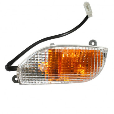TURN SIGNAL FOR SCOOT APRILIA 50 SCARABEO 1999>2006 TRANSPARENT FRONT/LEFT (CEE APPROVED) -SELECTION P2R-