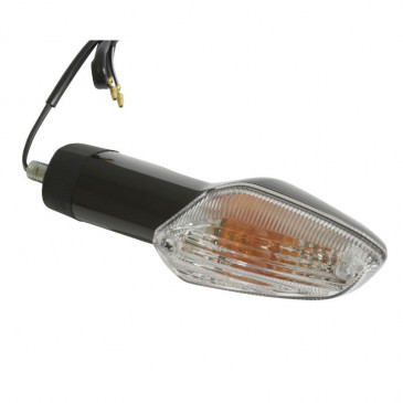 CLIGNOTANT MOTO ADAPTABLE HONDA 125 CBF 2009>, CBR R 2011> TRANSPARENT/NOIR AR GAUCHE OU AV GAUCHE (HOMOLOGUE CE) -SELECTION P2R- 8430525137905