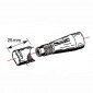 EMBOUT FILETE M14x125 POUR VOLANT KYMCO (LONG 25 mm) -BUZZETTI- (5308) 3700948282946