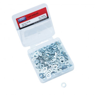 WASHER - FLAT IN STEEL Ø 5 mm (IN A BOX- 200 PIECES) -SELECTION P2R-