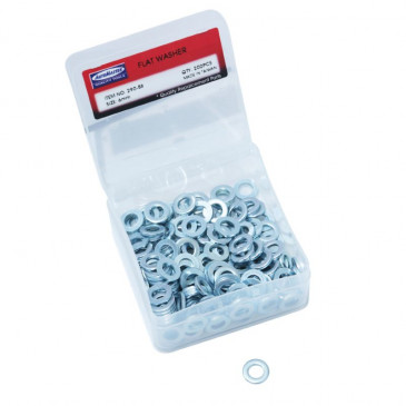 WASHER - FLAT IN STEEL Ø 6mm (200 IN A BOX) -P2R-