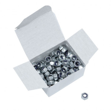 ECROU 6 PANS NYLSTOP/FREIN M5 (BOITE DE 100 PIECES) (813000) -ALGI- 3284660234440