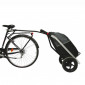 REMORQUE VELO SHOPPING TRAILER CHASSIS ALU AVEC ROUES 12" LIVREE AVEC FIXATION TIGE DE SELLE POIDS MAXI 20KGS VOLUME 50L