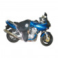 TABLIER COUVRE JAMBE TUCANO MOTO GAUCHO R118 NOIR POUR HONDA 500 CB, 1000 CB, HORNET, VFR, 600 CBF, 1000 CBF / KAWASAKI ER5, 500 KLE / YAMAHA XJR, VMAX (SYSTEME ANTI-FLOTTEMENT SGAS) 8026492106831
