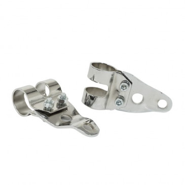 HEADLIGHT HOLDER FOR MOPED MBK 51/PEUGEOT 103 - Ø 26mm -CHROME (PAIR) -SELECTION P2R- 3701213424757