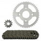 KIT CHAINE ADAPTABLE MBK 50 XPOWER 1996>2004 428 47x12 (DEMULTIPLICATION D'ORIGINE) -TOP PERFORMANCES- 3700948222164