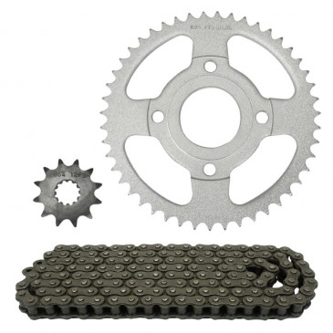 KIT CHAINE ADAPTABLE MBK 50 XPOWER 1996>2004 428 47x12 (DEMULTIPLICATION D'ORIGINE) -TOP PERFORMANCES- 3700948222164