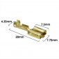 ELECTRIC CABLE TERMINAL - FEMALE 6.3 BRASS (Per 100 in a bag) -SELECTION P2R-