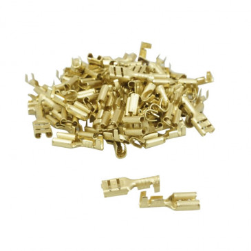 COSSE ELECTRIQUE LAITON NON ISOLEE PLATE FEMELLE 4.8 (VENDU AU SACHET DE 100 PIECES) -SELECTION P2R- 3701213423705