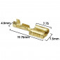 ELECTRIC CABLE TERMINAL- FEMALE 6,3X1 RS 7900 BRASS - (SOLD PER 50 IN A PACK)