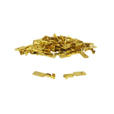 ELECTRIC CABLE TERMINAL- MALE 6,3X1 RM 7840 BRASS - (SOLD PER 50 IN A PACK)
