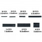 GAINE THERMORETRACTABLE 7 TAILLES DIFFERENTS NOIR (ASSORTIMENT) (BOITE DE 127 PIECES) -SELECTION P2R- 8717211014932