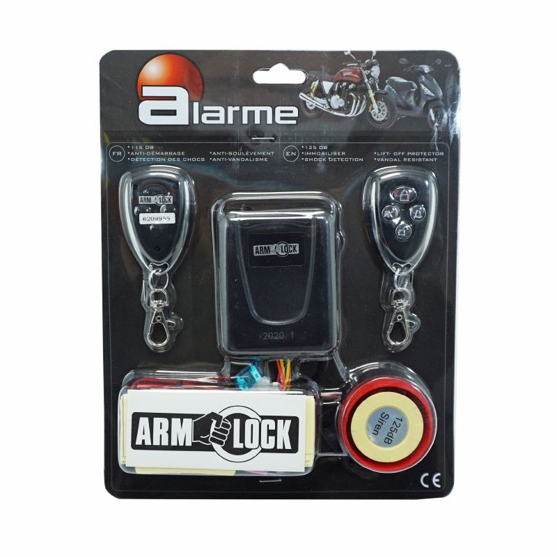 Alarme moto quad scooter detection choc anti soulèvement telecommande 15-200