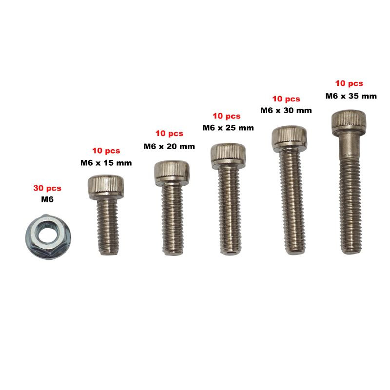 100 x écrous à Nuts M6 douille à visser écrou à visser M6 x 15 mm