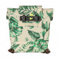 SINGLE BAG FOR BICYCLE -REAR-TURN INTO BACKPACK- BASIL EVERGREEN DAYPACK BEIGE-WITH LEATHER HANDLE- LEFT or RIGHT - 14/19Lt - HOOKS ON CARRIER - WATERPROOF FOLDING CLOSING 8715019180842