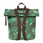 SINGLE BAG FOR BICYCLE -REAR-TURN INTO BACKPACK- BASIL EVERGREEN DAYPACK -THYME COLOUR - WITH LEATHER HANDLE- LEFT or RIGHT - 14/19Lt - HOOKS ON CARRIER - WATERPROOF FOLDING CLOSING 8715019180859