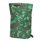 SINGLE BAG FOR BICYCLE -REAR-TURN INTO BACKPACK- BASIL EVERGREEN DAYPACK -THYME COLOUR - WITH LEATHER HANDLE- LEFT or RIGHT - 14/19Lt - HOOKS ON CARRIER - WATERPROOF FOLDING CLOSING 8715019180859