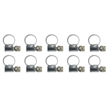 WORM DRIVE HOSE CLAMP 8X12 - WIDTH 9 mm - 10 IN A PACK. - P2R SELECTION 3700948057698