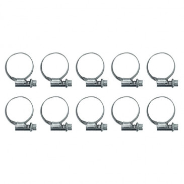 WORM DRIVE HOSE CLAMP 16X27 - WIDTH 9 mm - 10 IN A PACK.- P2R SELECTION