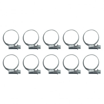 WORM DRIVE HOSE CLAMP 16X27 - WIDTH 9 mm - 10 IN A PACK.- P2R SELECTION 3701213412914