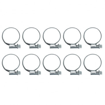 COLLIER DE SERRAGE METAL A CREMAILLERE 23x32mm (SACHET DE 10 PIECES) LARGEUR 9mm -SELECTION P2R-