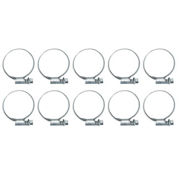 COLLIER DE SERRAGE METAL A CREMAILLERE 25x40mm (SACHET DE 10 PIECES) LARGEUR 9mm -SELECTION P2R-