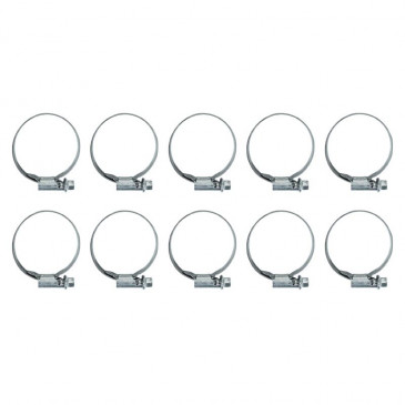 COLLIER DE SERRAGE METAL A CREMAILLERE 32x45mm (SACHET DE 10 PIECES) LARGEUR 9mm -SELECTION P2R-