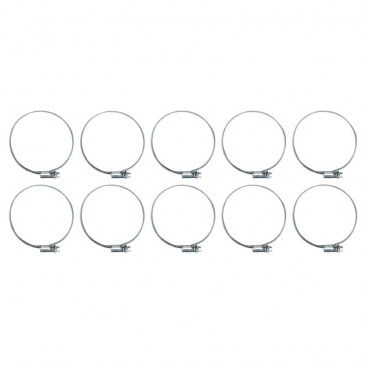 COLLIER DE SERRAGE METAL A CREMAILLERE 60x80mm (SACHET DE 10 PIECES) LARGEUR 9mm -SELECTION P2R-