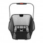 PANIER ARRIERE ACIER NID ABEILLE CITY KLICKFIX KORBKLIP NOIR AVEC FIXATION CLIP ADAPTABLE SUR TOUT PORTE BAGAGE 20L(41 x 31 x 21 cm) 4030572104314
