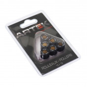 GALET/ROULEAU SCOOT ARTEK K1 15x12 3,7g (x6) POUR MBK 50 BOOSTER, NITRO, OVETTO, STUNT/YAMAHA 50 BWS, AEROX, NEOS 3700948001653