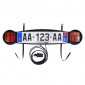 SUPPORT PLAQUE IMMATRICULATION AVEC RAMPE FEUX PRISE 7 BROCHES IDEAL POUR PORTE VELO COFFRE 3234640001111