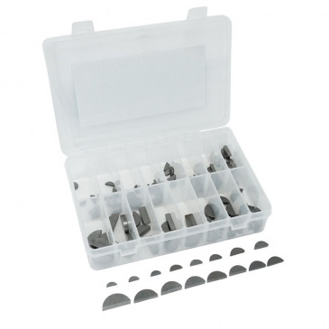 CLAVETTE DEMI-LUNE 16 TAILLES (ASSORTIMENT) (BOITE DE 130 PIECES) -P2R- 3700948087251