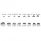 CLAVETTE DEMI-LUNE 16 TAILLES (ASSORTIMENT) (BOITE DE 130 PIECES) -P2R- 3700948087251