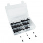 VIS DE CARROSSERIE/CARENAGE/CAPOTAGE DIAM 6 A 10mm ACIER NOIR (ASSORTIMENT) (COFFRET DE 420 PIECES) -P2R- 3700948087527