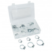 WORM DRIVE HOSE CLAMP 20 - 22 - 25 - 27 - 38 - 44 mm (RANGE WITH 26 PARTS IN BOX) -P2R- 3700948117040