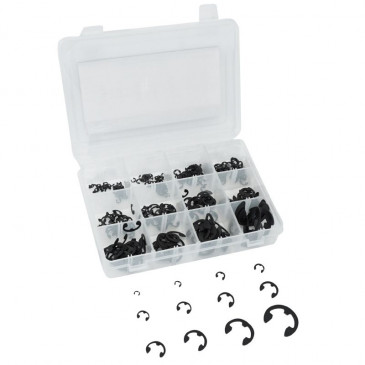 CIRCLIPS ANNEAU 9 TAILLES DIAM DE 2,3 à 19mm (ASSORTIMENT) (BOITE 365 PIECES) -P2R-