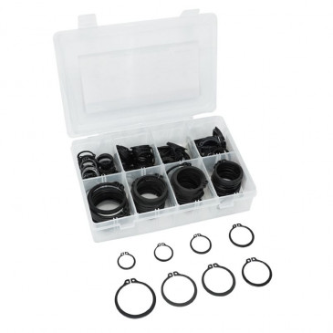CIRCLIPS EXTERIEUR 8 TAILLES DIAM DE 20 à 45mm (ASSORTIMENT) (BOITE 250 PIECES) -P2R- 3700948107577