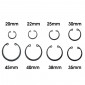CIRCLIPS INTERIEUR 8 TAILLES DIAM DE 20 à 45mm (ASSORTIMENT) (BOITE 250 PIECES) -P2R- 3700948107584
