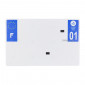 PLAQUE IMMATRICULATION MOTO TIFLEX ALU PREPERCEE 210x130 DEP. 01 VIERGE (VENDU PAR 10) 3700948122211